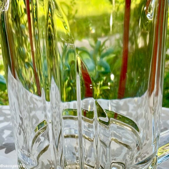 ▪️VTG▪️1990's Elegant Heavy Cut Crystal Minimalist Pitcher - Picture 7 of 7